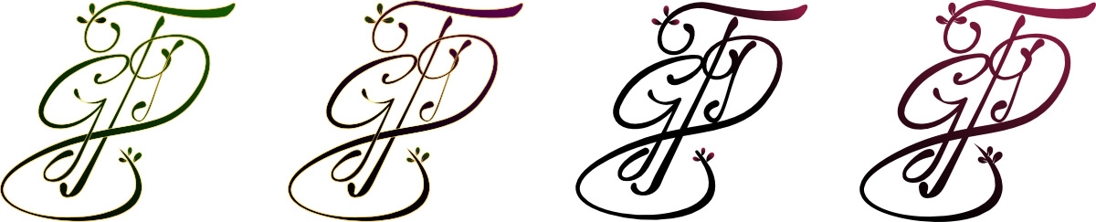 Proceso de creación del logotipo de Gloria T Dauden