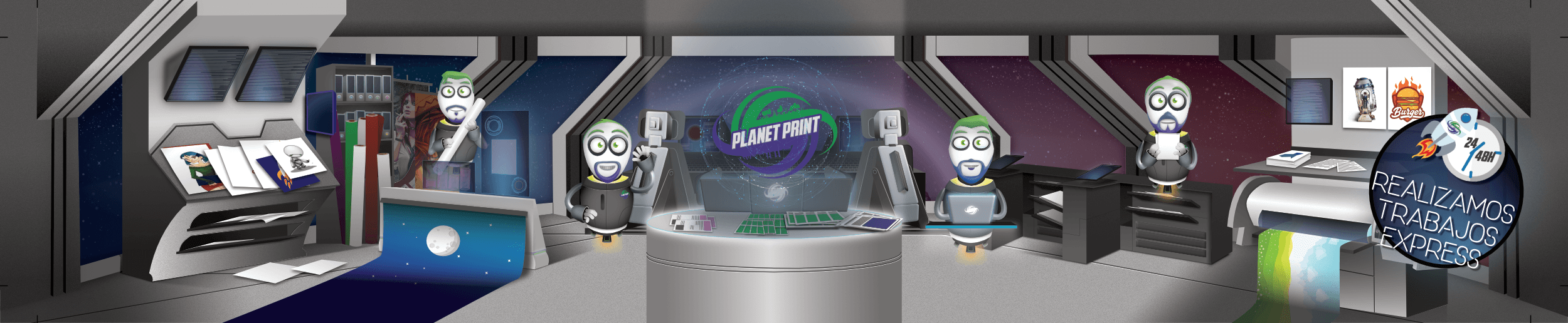 diseño nave planet print imprenta