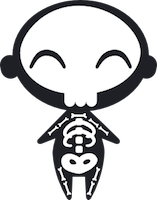 halloween niño disfrazado de esqueleto